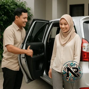 Kendaraan travel Narendra Travel mengantar jamaah umroh dari Malang ke Juanda